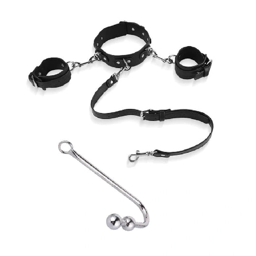 Elegant with Hook Cuffs Beaded and 5334 Anal Collar 0812